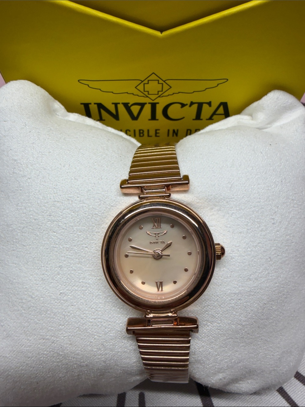 NWT  69078 Invicta Rose Gold MOP 24MM